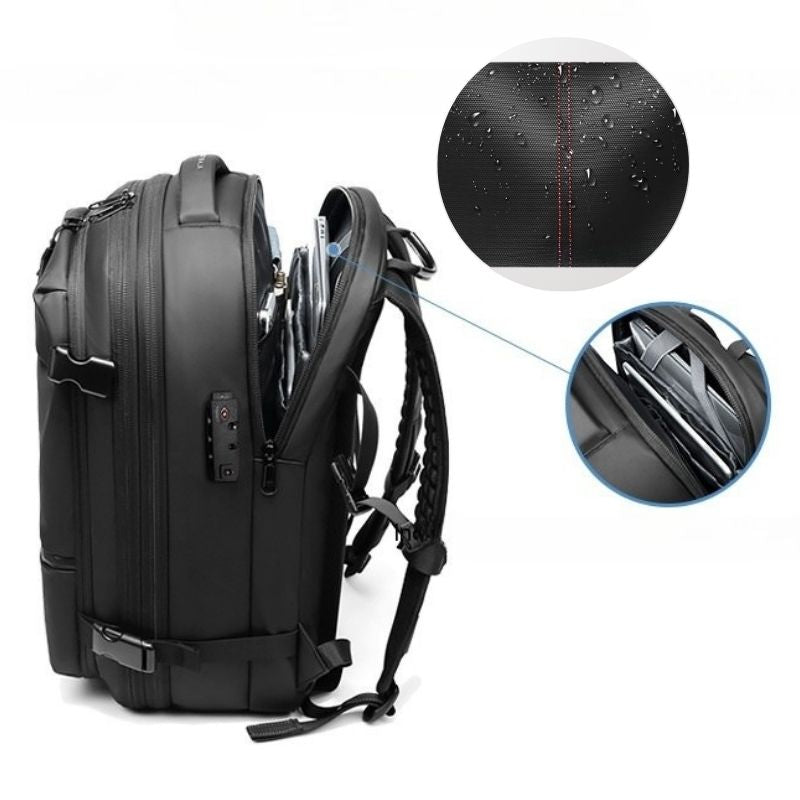 Traveler walking with Bag Odyssey as a carry-on at the airport